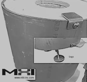 Robust Radiator for Crucibles - with legs